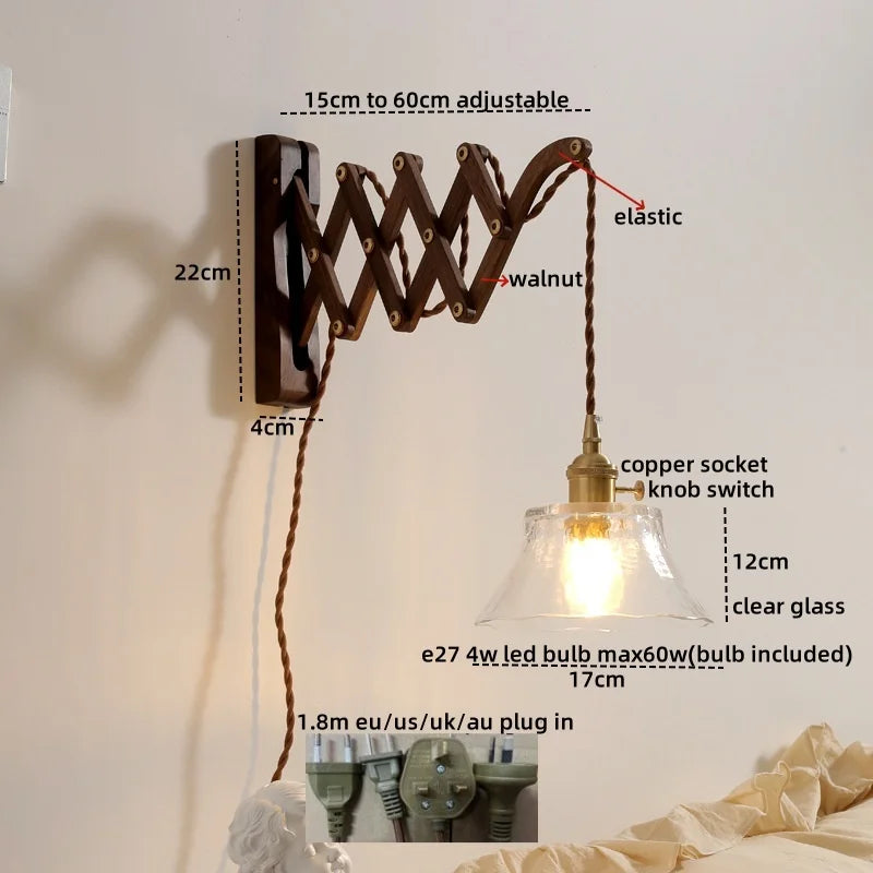 Axyaa Modern LED Wall Lights Brass Copper Balcony Bedroom Living Room Decor