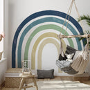 Axyaa Rainbow Fabric Wall Mural for Kids Rooms - Waterproof, Removable, Large Watercolor Design
