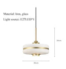 Axyaa Milky Glass Pendant Light Ceiling Lamps for Kitchen Dining Living Room