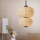 Axyaa Vintage Fabric Lantern Pendant Lights for Home Dining Room