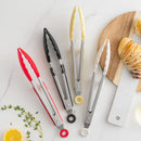 Axyaa Stainless Steel BBQ Grill Tong with Non-slip Silicone - Kitchen Essential