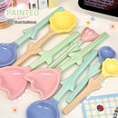 Axyaa Tulip Ceramic Spoon: Cute Milk Ice Cream Dessert Soup Tableware