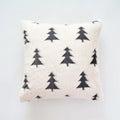 Axyaa Faux Rabbit Fur Christmas Trees Pillow Cover, Soft & Cozy Green/Black/White, 45x45cm