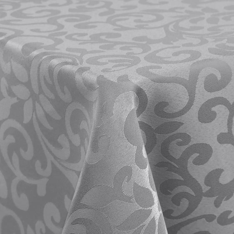 Axyaa Stain-Resistant Polyester Tablecloth: Easy Care Jacquard Dyeing for Home Banquets & Parties