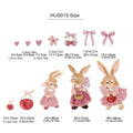 Axyaa Bunny Cherry Decals: Cute Wall Stickers for Kids' Room and Nursery Decor