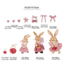 Axyaa Bunny Cherry Decals: Cute Wall Stickers for Kids' Room and Nursery Decor
