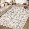 Axyaa Bohemian Style Vintage Living Room Carpet - Large Non-slip Area Rug