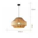 Axyaa Woven Rattan Pendant Chandelier for Retro Home Decor