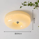 Axyaa Franch Cream Glass Ceiling Lamp Downlight for Living Room and Bedroom