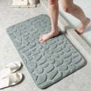 Axyaa White Memory Foam Non-Slip Bath Mat - Soft & Absorbent Rug