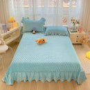 Axyaa Monet Garden Series High Gram Milk Fleece Embroidered Bed Cover