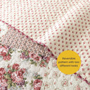Axyaa Country Roses Patchwork Quilt Set - Queen Size with 2 Shams