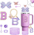 Axyaa Cup Set: Straw Topper, Boot, Stoppers, Handle Charms, Sticker for 30oz 40oz Tumbler