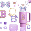 Axyaa Cup Set: Straw Topper, Boot, Stoppers, Handle Charms, Sticker for 30oz 40oz Tumbler