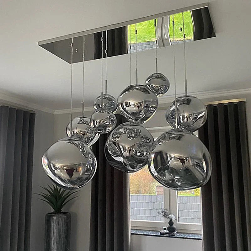 Axyaa Nordic PVC LED Chandelier for Kitchen & Living Room Lighting