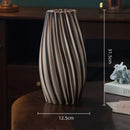 Axyaa Geometric Ceramic Vase Colorful Stripes Flower Arrangement Home Decor