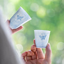 Axyaa Butterfly Love Flower Master Tea Cup - Hand-painted Kung Fu Tea Personal Cup