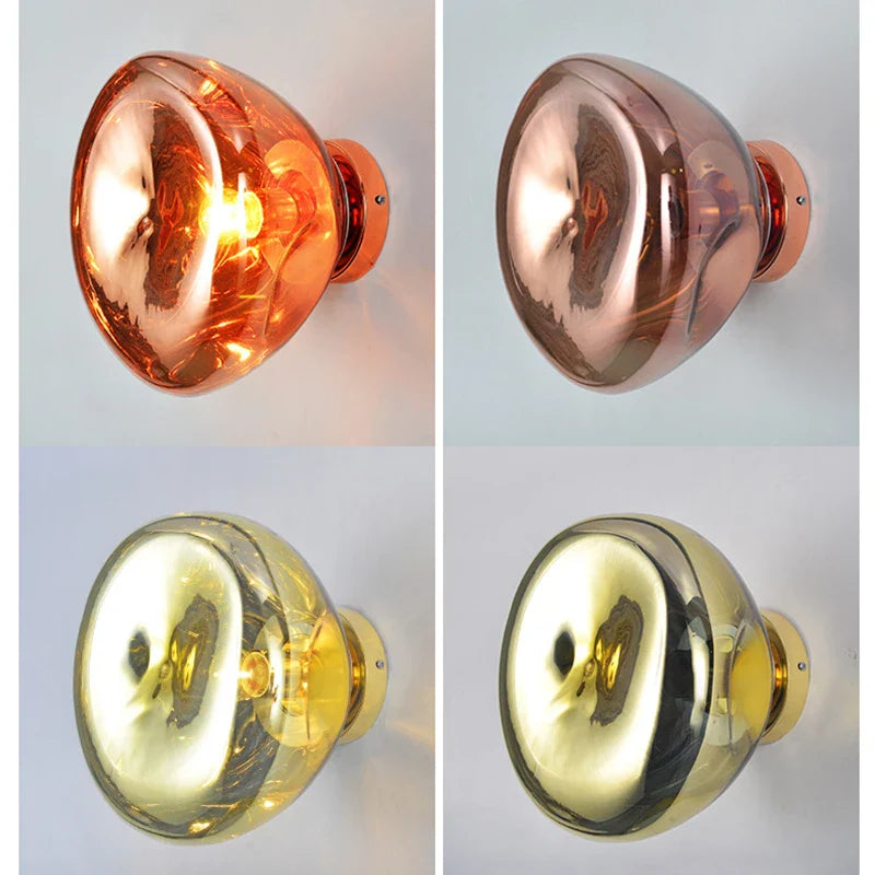 Axyaa Nordic Rose Gold LED Wall Lamp for Indoor Spaces