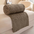 Axyaa Ultra Soft 3D Jacquard Fleece Blanket - Vintage Roman Column Striped Sofa Throw