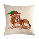 Axyaa Dog Linen Pillowcase for Sofa and Bedroom Décor