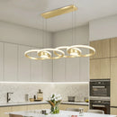 Axyaa Circular Aluminum Chandelier for Dining Table, Bar, Bedroom, Living Room - Pendant Lamp Lighting