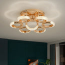 Axyaa Modern Crystal Chandelier Fan with Remote Control and LED - Dimmable Luxury Ceiling Fixture