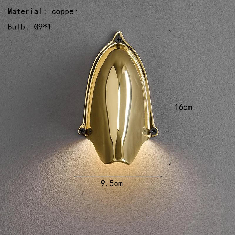 Brass Wall Lamp G9 Bulb Gold Black Silver Body Sconce Axyaa Bedroom Living Room