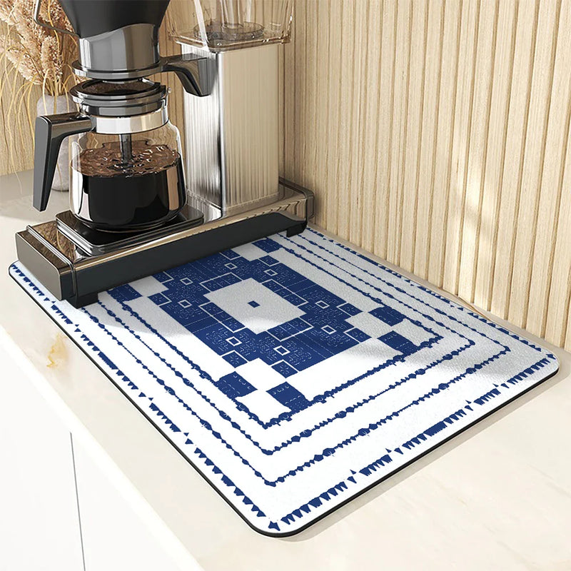 Axyaa Geometric Lines Absorbent Drying Mat