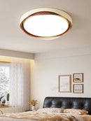 Axyaa Walnut LED Ceiling Lamp for Modern Living Room & Bedroom