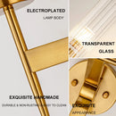 Axyaa Retro Glass Tube Wall Sconce Gold Nordic Light for Living Room & Bedroom
