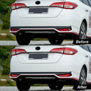 Axyaa LED Rear Bumper Reflector Lights for Toyota Yaris/Vios 2017-2019: Brake, Signal, Fog