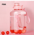 Axyaa 2L Water Bottle with Straw Lid: BPA-Free Sports Gym Kettle for Camping and Travel