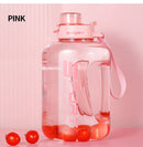 Axyaa 2L Water Bottle with Straw Lid: BPA-Free Sports Gym Kettle for Camping and Travel