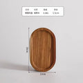 Axyaa Wooden Round Snack Plate Dessert Tray for Dried Fruits & Treats