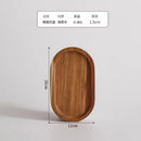Axyaa Wooden Round Snack Plate Dessert Tray for Dried Fruits & Treats