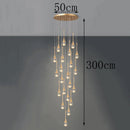 Axyaa Crystal Stair Chandelier Light - LED Ceiling Lamp for Living Room