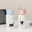 Axyaa Kawaii Cat Bow-tie 500ml Thermos Water Bottle - Stainless Steel Tumbler