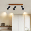Axyaa 3 Head LED Spotlights Black Cave Stone Tube Ceiling Lamps