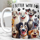 Axyaa Dogs & Coffee Mug 11oz Ceramic Home Tea Cup Friends Birthday Gift