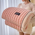 Axyaa Class A Gold Mink Cut Grid Blanket - Multi-functional & Cozy\Security.
