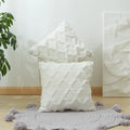 Axyaa Boho Short Plush Pillow Cover Set - Decorative Cushion Cases for Home Decor