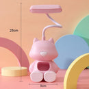 Axyaa Cat LED Desk Lamp with Phone Holder & Color Adjust - Kids Study Lamp