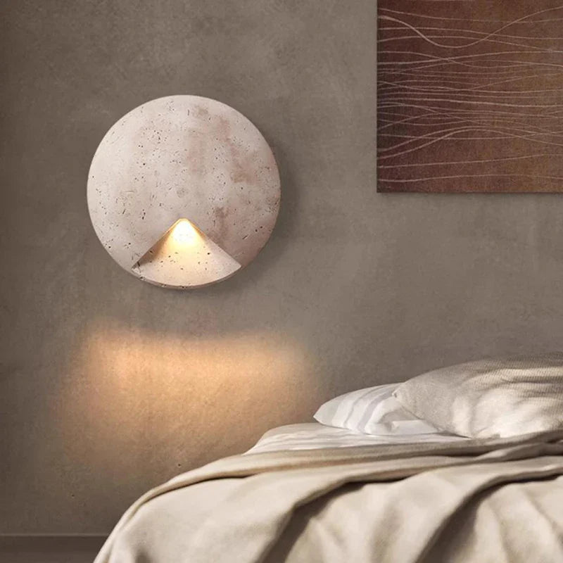 LED Real Stone Wall Light: Axyaa Art Deco Bedroom Sconce for Ambiance & Style