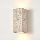 Axyaa Wabi-sabi Cement Wall Lamp Square Nordic Retro Sconce Light for Foyer Bedroom