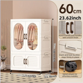 Axyaa Double-Door Foldable Wardrobe with Wheels - Spacious Magnetic Storage for Clothes/Quilts