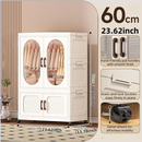 Axyaa Double-Door Foldable Wardrobe with Wheels - Spacious Magnetic Storage for Clothes/Quilts