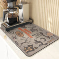 Axyaa Ghost Print Silicone Kitchen Coasters & Dish Mat