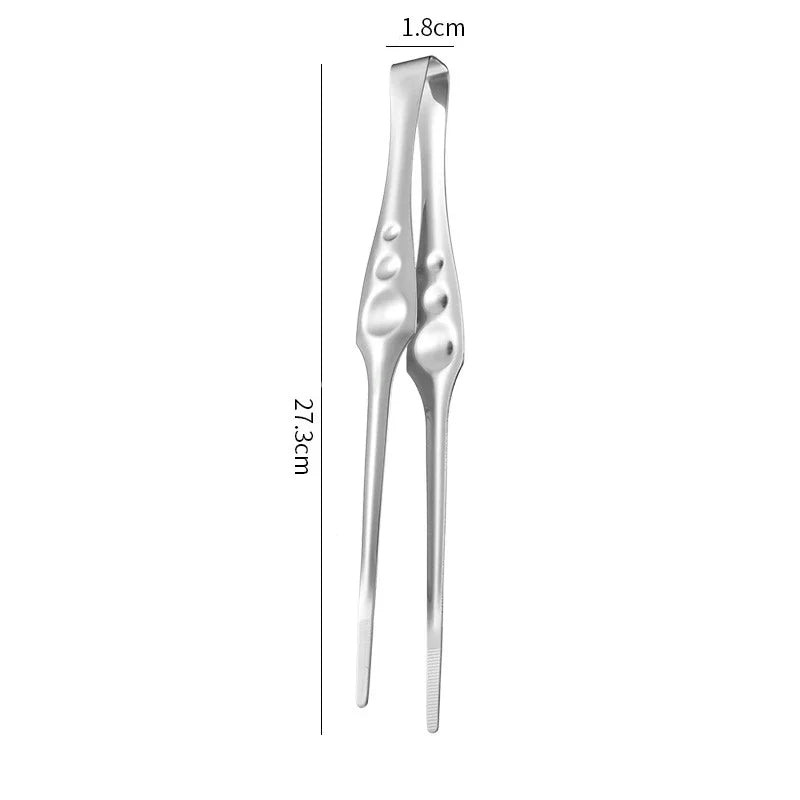 Axyaa Stainless Steel Double-Sided Food Clip - Kitchen Essential for Cooking and Grilling