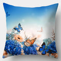 Axyaa Spring Flowers Landscape Cushion Cover 45x45cm - Decorative Pillow Case for Sofa and Bed