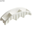 Axyaa Ceramic Arch Bridge Snack Plate for Dessert, Sushi, Molecular Cuisine